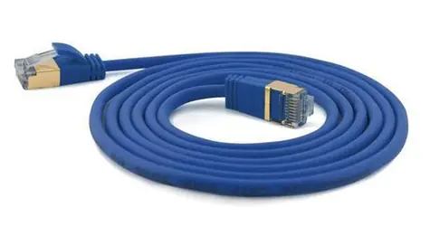 Wantec modrá / Patch kabel / Cat7 S/FTP / RJ-45 / 0,1 m