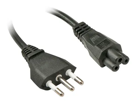 Lindy Napájecí kabel Italská zástrčka - IEC C5 černá / Napájecí kabel / 2 m