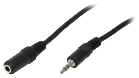 LogiLink Audio prodlužovací kabel Jack 3,5mm M/F 3 m černá / Kabel / Rovný konektor
