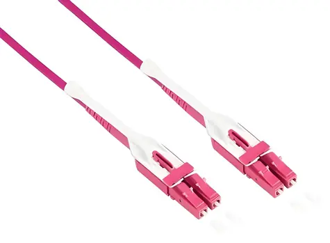 Good Connections LC-LC Uniboot fialová / Optický patch kabel / Duplex / OM4 / LSZH / 7,5 m