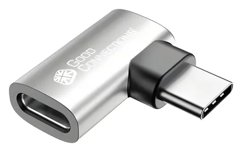 Good Connections USB4 adaptér USB-C lomený stříbrná / Adaptér / 40 Gbit/s / USB PD 240 W / 8K 60Hz