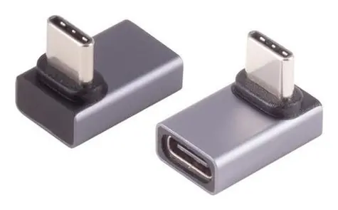 Shiverpeaks USB-C adaptér 90° šedá / Adaptér / USB4 40 Gbit/s / DisplayPort 2.0 / USB PD