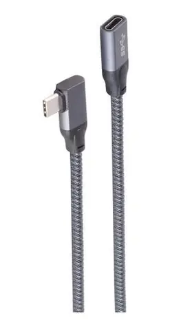 Shiverpeaks USB-C prodlužovací kabel Pro 90° / Prodlužovací kabel / USB-C(M) - USB-C(F) / USB 3.2 / 0,25 m