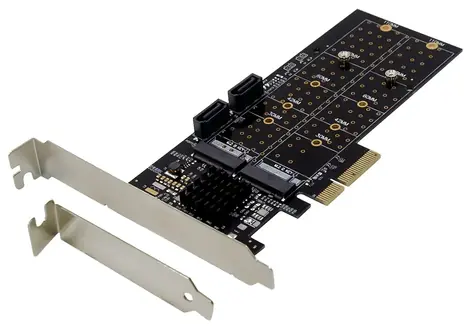 Dawicontrol DC-644e (DC-644E RAID BLISTER) / Řadič / PCIe x4 / SATA III RAID / 4 porty / Low Profile