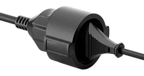 Equip CEE 7/7 - CEE 7/3 černý / Napájecí kabel / 5 m / 250 V / 16 A