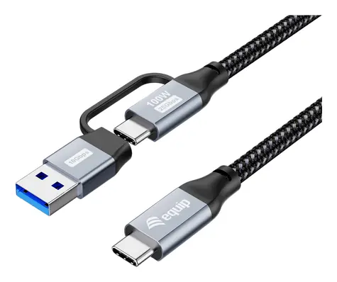Equip USB-C - USB-C/A černá / Kabel / USB 3.2 Gen 2x2 / PD 100W / 20 Gbit/s / 1 m