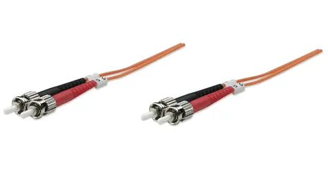 Intellinet ST/ST 1 m oranžová / Optický patch kabel / Multimode OM1 / PVC plášť