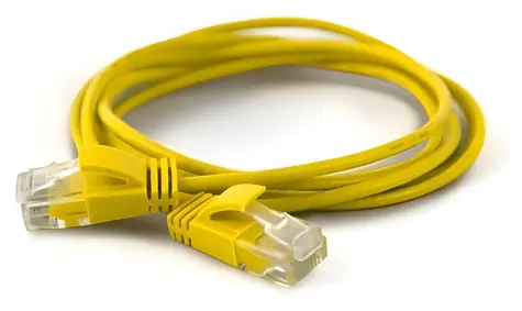 Wantec CAT6a U/UTP 25 m žlutá / Patch kabel / RJ-45 / 2,8 mm