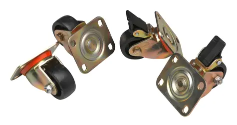 Equip Kolečka pro rack Basic/DF černá / Kolečka / otočná / výška 75 mm / sada 4 ks