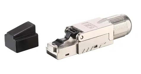 Equip Cat8.1 černá / Konektor RJ45 / stíněný / bez nářadí / 5 ks