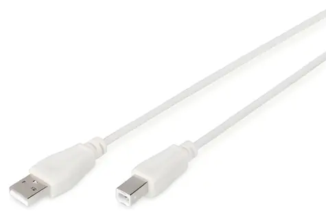 Digitus USB 2.0 kabel A-B béžový / Kabel / 1,8 m / USB 2.0