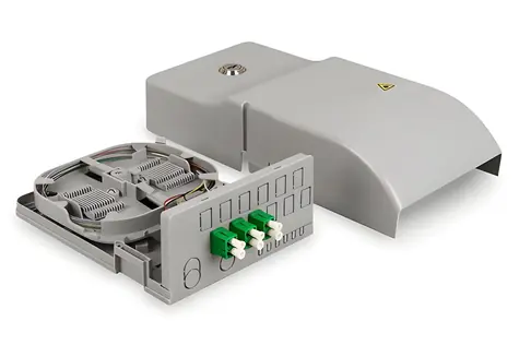 Digitus FTTH přípojková skříň / Přípojková skříň / 3x LC/APC Duplex / Šedá / 256x122x59 mm