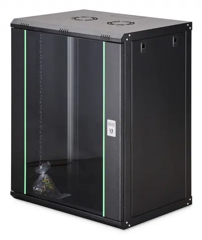 Digitus Dynamic 16HE 600x450mm černá / Nástěnný rozvaděč / 19