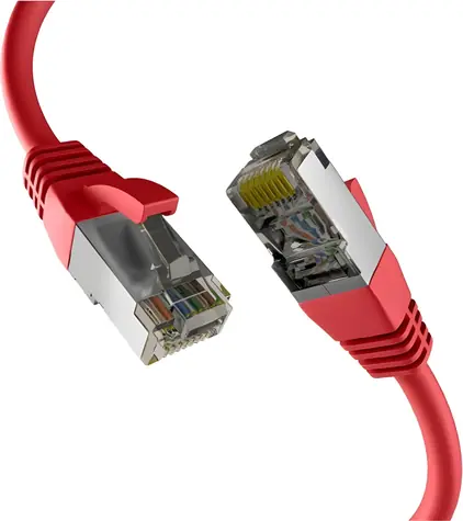 EFB Patchkabel Cat8.1 červená 15 m / Patch kabel / RJ45-RJ45 / S/FTP / 40 Gbit/s / PoE