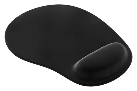 INCA IMPS-008 černá / Ergonomická podložka pod myš / silikon-gel / 245×220×3 mm / opěrka zápěstí