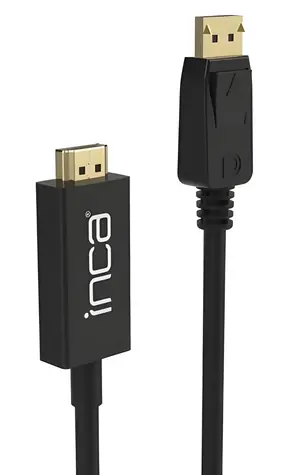 INCA DisplayPort - HDMI adaptér černá / Adaptér / 4K UHD / 1,8 m / Pozlacené konektory