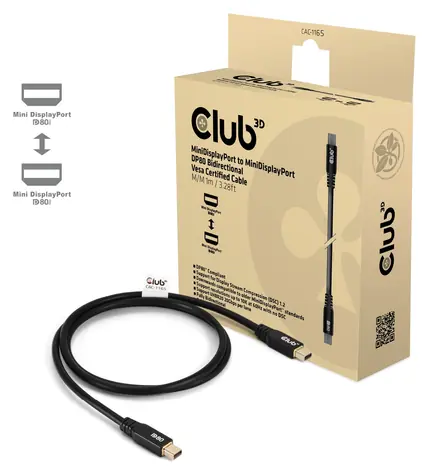 Club3D Kabel Mini DisplayPort - Mini DisplayPort černý / Video kabel / DisplayPort 2.1 / 10K 60Hz / 1 m