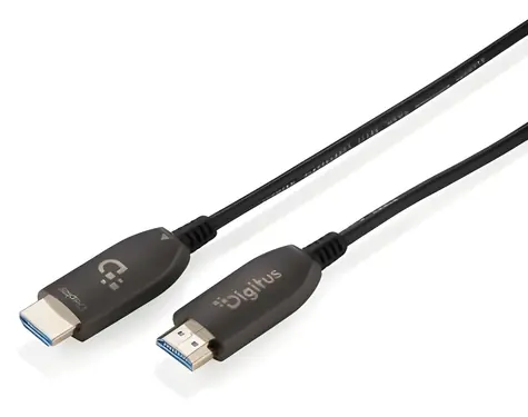 Digitus HDMI AOC hybridní kabel 70 m černá / HDMI kabel / 8K 60Hz / 48 Gbps / HDMI 2.1