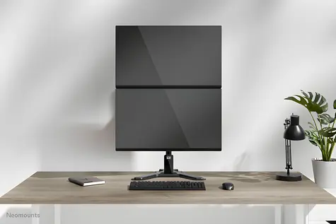 Neomounts DS45-600BL2V černá / Stojan pro dva monitory / velikost 10-32