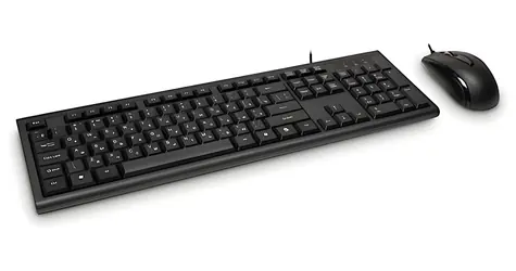 Inter-Tech KM-3149R černá / Klávesnice + myš / USB / RU/US