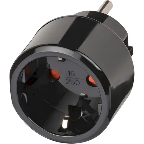 Brennenstuhl Cestovní adaptér EU-USA, Japonsko černá / Zásuvkový adaptér / 15 A / 110-125 V