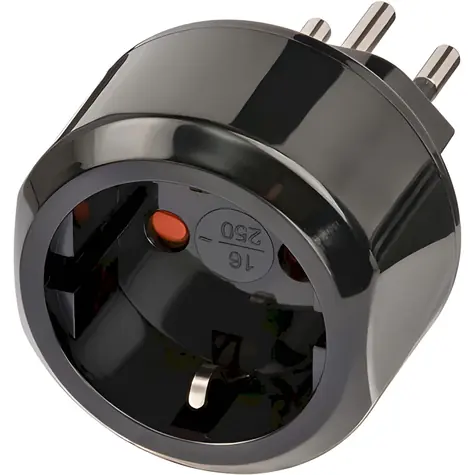 Brennenstuhl cestovní adaptér CH černá / Cestovní adaptér / 10 A / 250 V