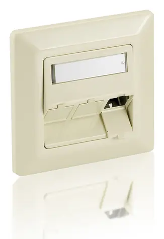 Equip bílá krycí destička pro Keystone / Rámeček / 3 porty / 45° / RAL 9010