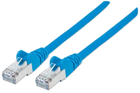 Intellinet Cat6A S/FTP modrá / Patch kabel / 1 m / RJ-45 / 500 MHz / LSZH