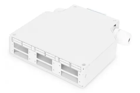 Digitus Optická rozvodnice na DIN lištu šedá / Rozvodnice / 6x SC / 125x130x35 mm