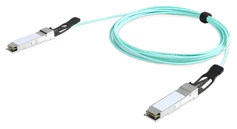 Digitus QSFP+ AOC kabel 5 m tyrkysová / Kabel / 40 Gigabit Ethernet / Multimode / 850 nm