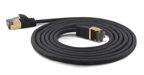 Wantec S/FTP CAT7 černá / Patch kabel / CAT6a konektory / 5 m / RJ-45 / 600 MHz