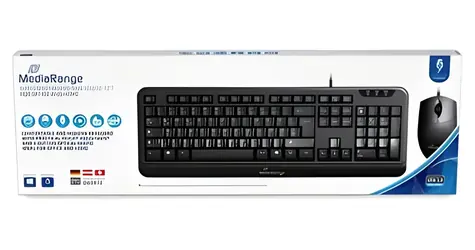 MediaRange MROS108 černá / Klávesnice a myš / USB / QWERTZ / drátové