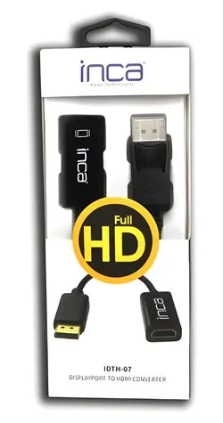 Inca adaptér DisplayPort - HDMI černá / Adaptér / 4K / 0,2 m