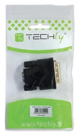 Techly IADAP-DVI-HDMI-F černá / Redukce / DVI-D - HDMI / Dual Link / pozlacené kontakty