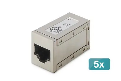 Digitus modulární spojka RJ45 CAT6 stíněná / Spojka / 5 ks