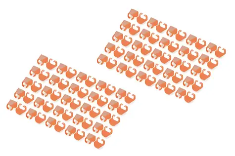 Digitus Barevné klipy pro patch kabely oranžové / Klipy / Cat5e/6 / 100 ks