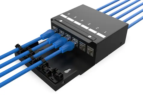 Digitus Konsolidační box pro 6x Keystone / Box na konsolidační bod / 6x RJ45 / ocel / IP20