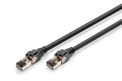 Digitus CAT 8.1 černá / Patch kabel / S/FTP / 1 m / RJ-45 / LSZH / 2000 MHz