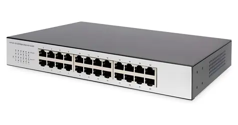 Digitus / Switch / 24 portů / 10/100 Mbit/s / Unmanaged / Do racku
