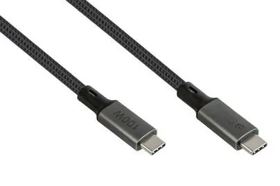 Good Connections USB4 Gen 2x2 1,8m grafitová / Kabel / USB-C - USB-C / 100 W / 20 Gbit/s / 8K 30Hz