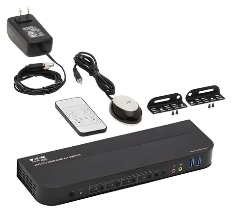 Eaton 4-portový KVM switch / KVM přepínač / HDMI 2.0 / 4K 60Hz / HDR / USB hub / HDCP 2.2