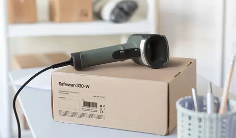 SAFESCAN 350-BT černá / Snímač 1D a 2D čárových kódů / Bluetooth 5.0 / bezdrátová / IP54