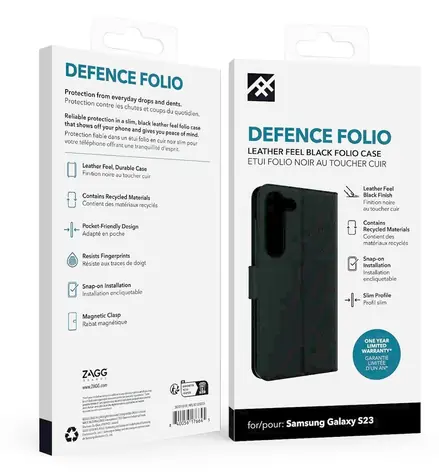 iFrogz Defence Folio Samsung Galaxy S23 černá / Pouzdro / Flipové / Magnetické zavírání