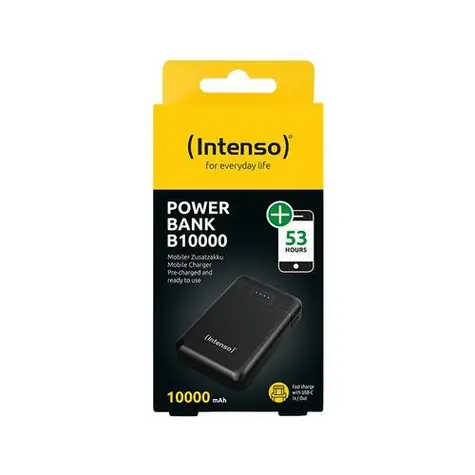Intenso B10000 černá / Powerbanka / 10000 mAh / USB-C / 2x USB-A