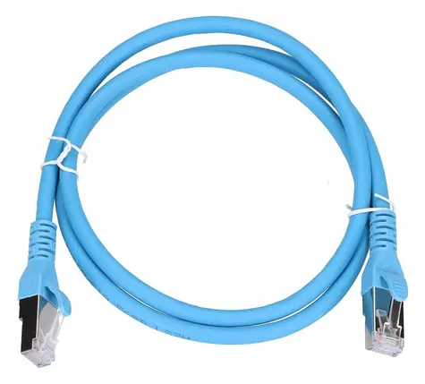 Extralink modrý patch kabel / Patch kabel / Cat6A S/FTP / RJ45-RJ45 / 1 m / 10 Gbit/s