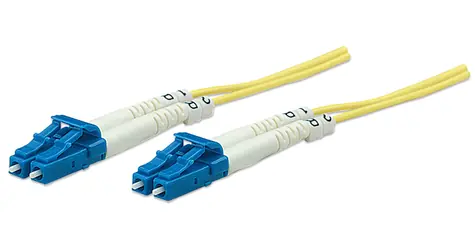 Intellinet žlutá / Optický kabel / LC/LC / Singlemode OS2 / Duplex / 2 m