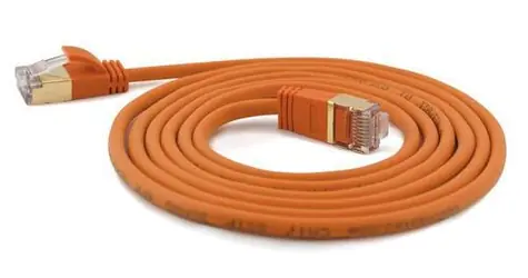 Wantec oranžová / Patch kabel / Cat7 S/FTP / 3 m / RJ-45 / 600 MHz