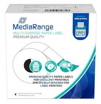 MediaRange Papírové etikety pro Dymo 41x89mm / Etikety / 41 × 89 mm / 300 ks / černý tisk na bílé