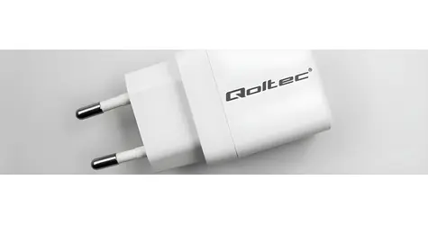 Qoltec GaN nabíječka 65W bílá / Nabíječka / 2x USB-C PD / USB QC 3.0