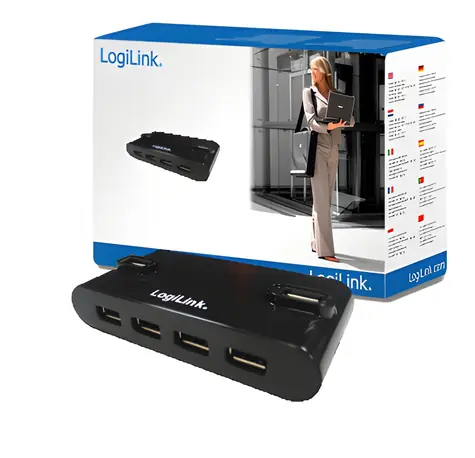 LogiLink UA0085 černá / USB Hub / 4x USB 2.0